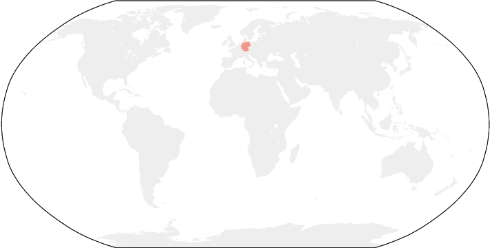 世界地図　ドイツ