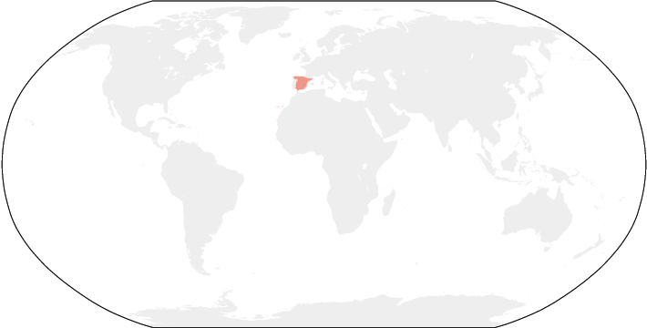 世界地図　スペイン