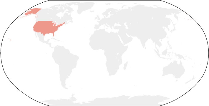 世界地図　アメリカ